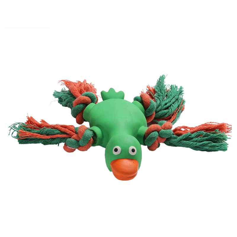 MASCAN PATO DE LÁTEX CON CUERDA