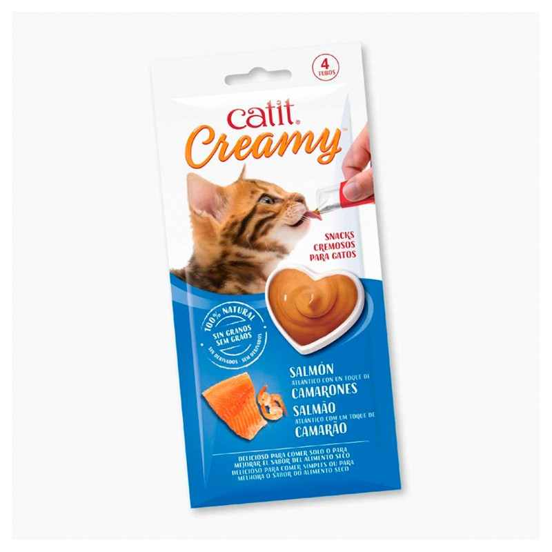 CATIT CREAMY SALMÓN CON CAMARONES