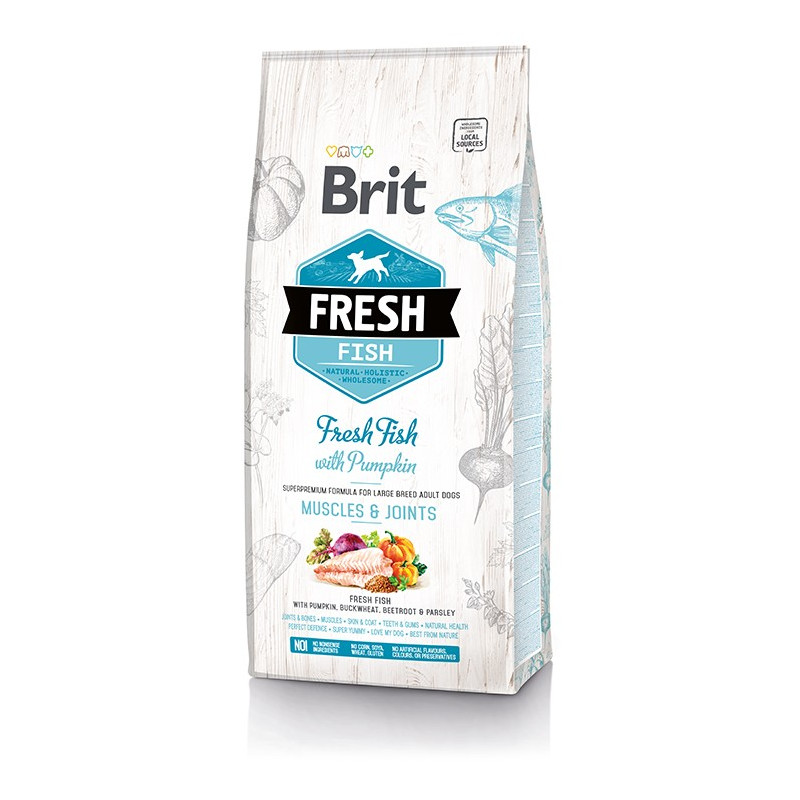 BRIT FRESH FISH WITH PUMPKIN ADULT LARGE MUSCLES & JOINTS