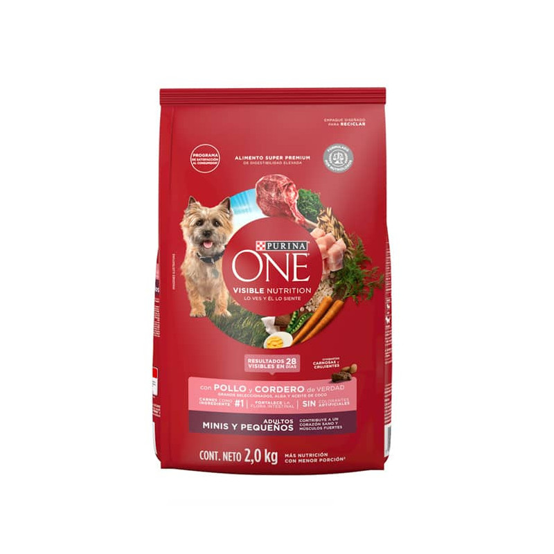 PURINA ONE ADULTOS MINIS - POLLO Y CORDERO