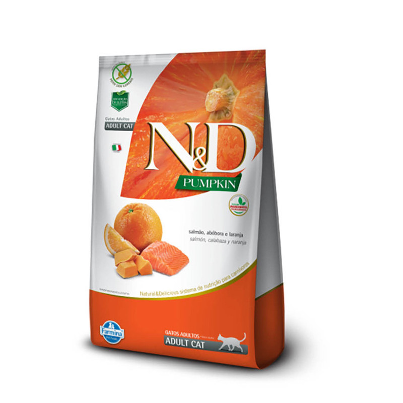 N&D PUMPKIN FELINE ADULT - SLAMON, CALABAZA Y NARANJA