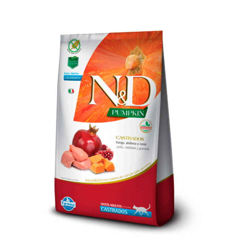 N&D PUMPKIN FELINE NEUTERED - POLLO, CALABAZA Y GRANADA