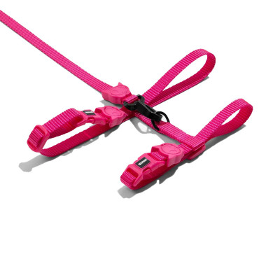 ZEE.CAT PINK LED HARNESS WITH LEASH