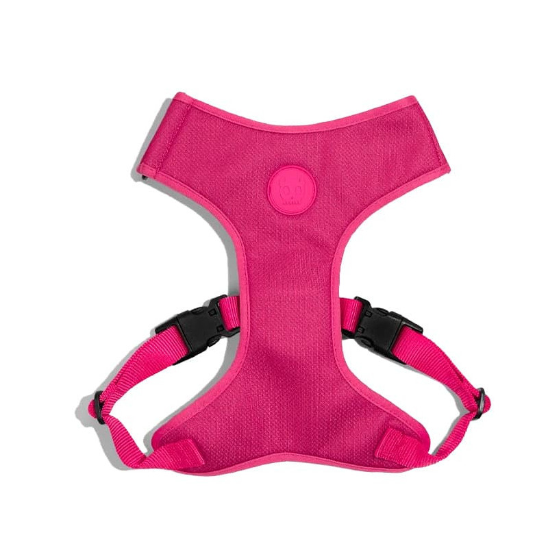 ZEE.DOG PINK LED ADJUSTABLE MESH PLUS DOG HARNESS