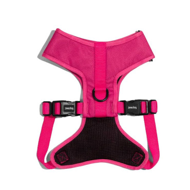ZEE.DOG PINK LED ADJUSTABLE MESH PLUS DOG HARNESS