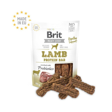 BRIT MEATY JERKY LAMB PROTEIN BAR ADULT DOGS