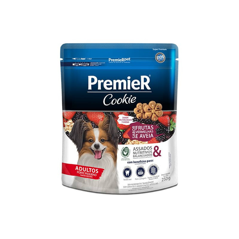 PREMIER COOKIE ADULTOS TAMAÑO PEQUEÑO - FRUTOS ROJOS Y AVENA