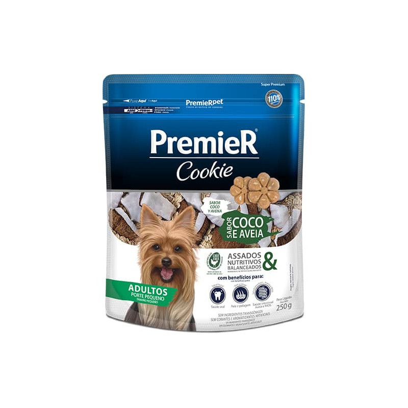 PREMIER COOKIE ADULTOS TAMAÑO PEQUEÑO - COCO Y AVENA