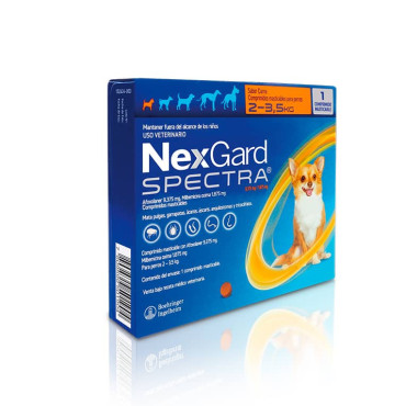 NEXGARD SPECTRA DE 2- 3,5 KG - ANTIPARASITARIO MASTICABLE
