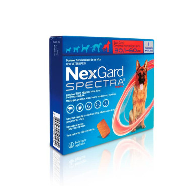 NEXGARD SPECTRA DE 30,1 - 60 KG - ANTIPARASITARIO MASTICABLE
