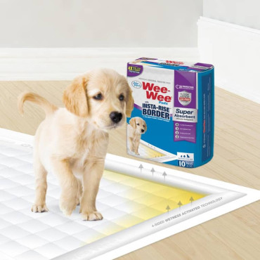 WEE-WEE® SUPER ABSORBENT PADS WITH INSTA-RISE® BORDER