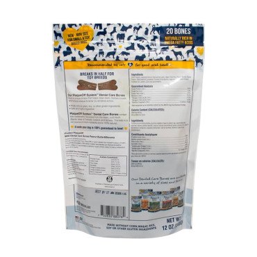 PLAQUEOFF® MINI DENTAL BONES - PEANUT BUTTER & BANANA