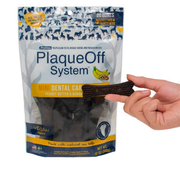 PLAQUEOFF® MINI DENTAL BONES - PEANUT BUTTER & BANANA