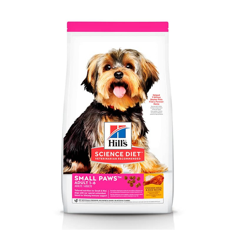 HILL´S SCIENCE DIET ADULT SMALL PAWS CHICKEN MEAL & RICE RECIPE