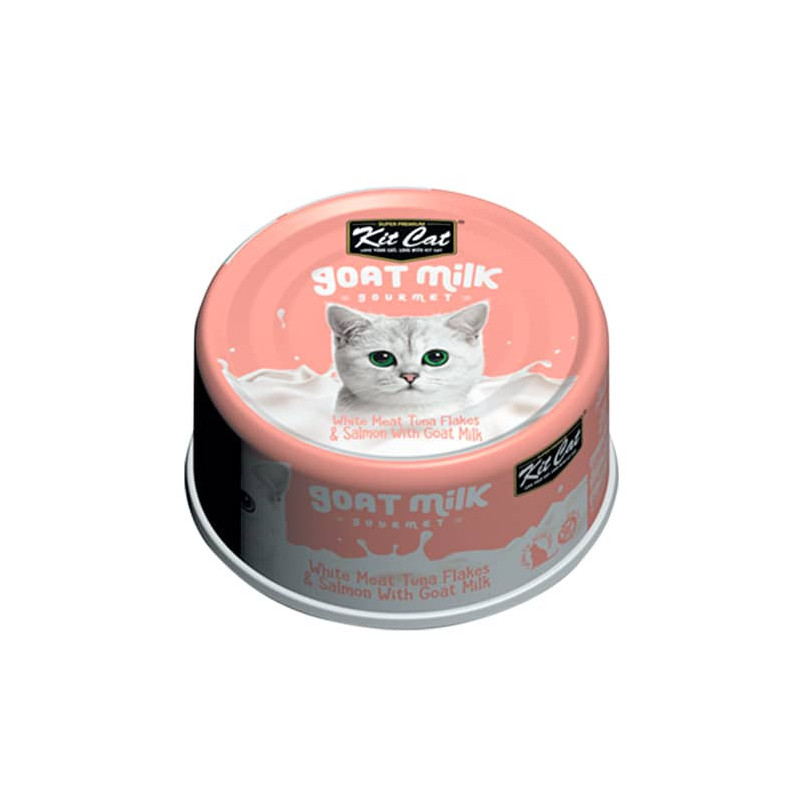 KIT CAT GOAT MILK GOURMET TUNA&SALMON LATA