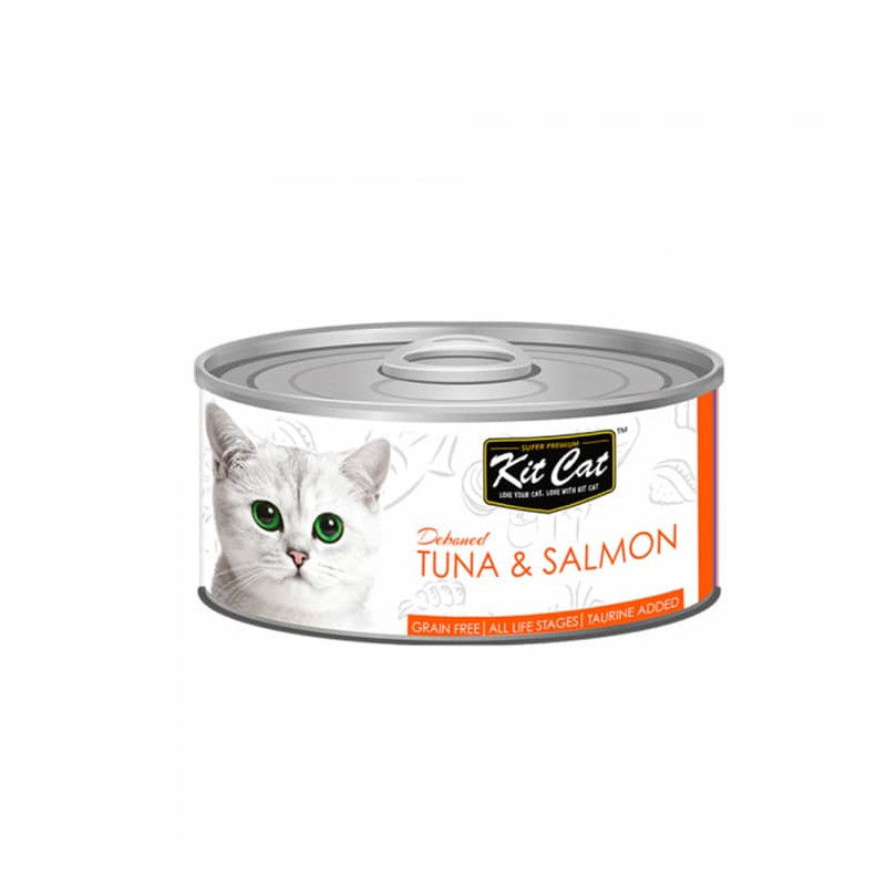 KIT CAT DEBONED TUNA & SALMON TOPPERS LATA