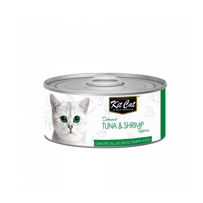 KIT CAT DEBONED TUNA & SHRIMP TOPPERS LATA