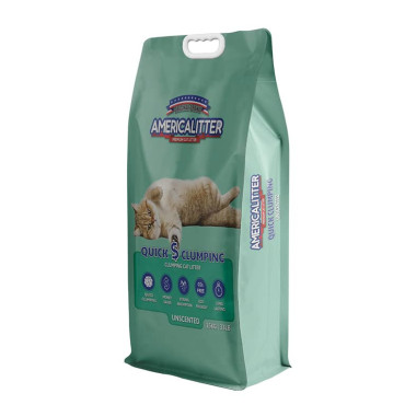 AMERICA LITTER QUICK CLUMPING UNSCENTED 15 kg