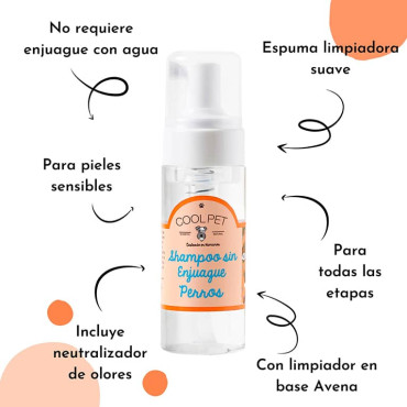 COOLPET SHAMPOO SIN  ENJUAGUE PERROS