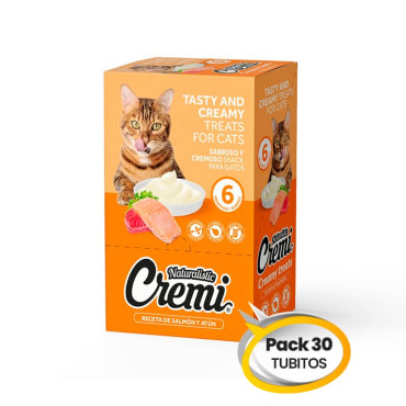 NATURALISTIC CREMI SALM&Oacute;N Y AT&Uacute;N-PACK 30 TUBITOS