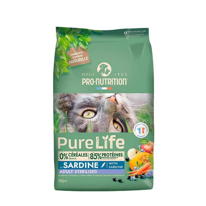PRO NUTRITION PURE LIFE FOR CATS STERILIZED - SARDINA