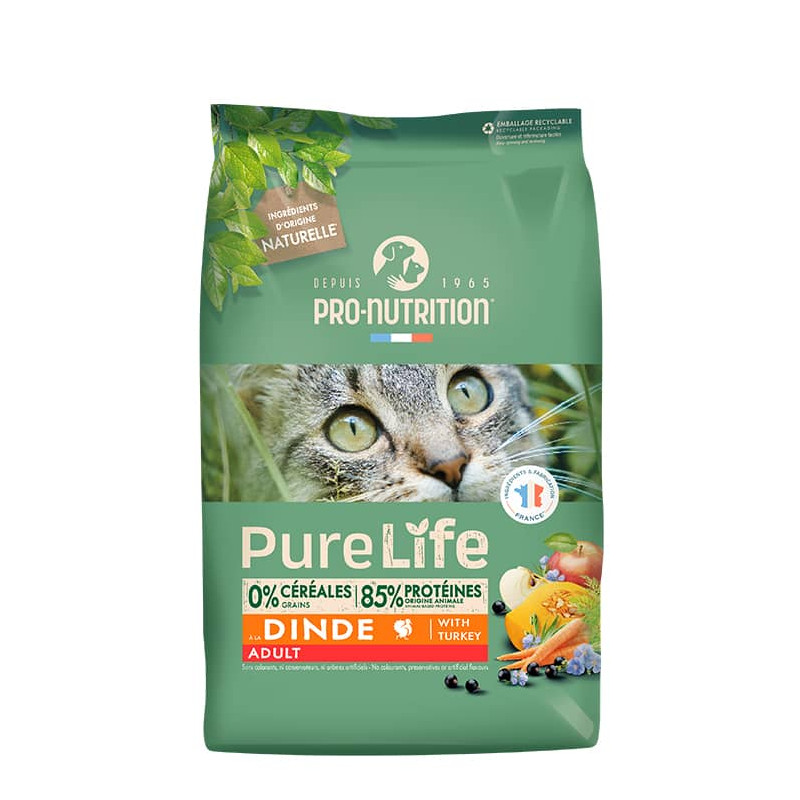 PRO NUTRITION PURE LIFE FOR CATS ADULT WITH TURQUEY