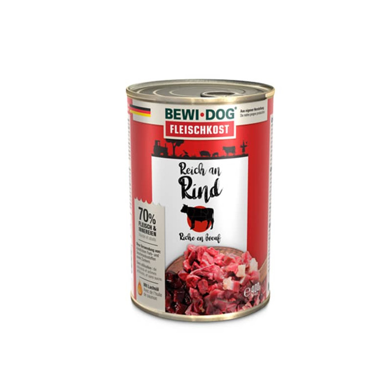 BEWIDOG RICO EN RES LATA 400 g