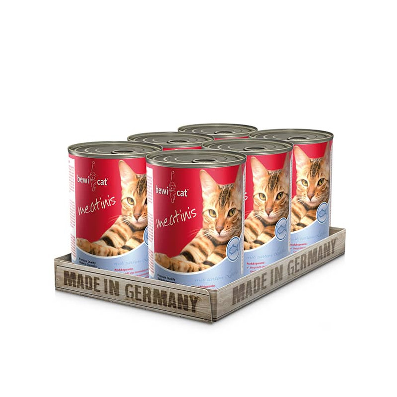BEWI CAT MEATINIS SALMÓN LATA 6x400 g