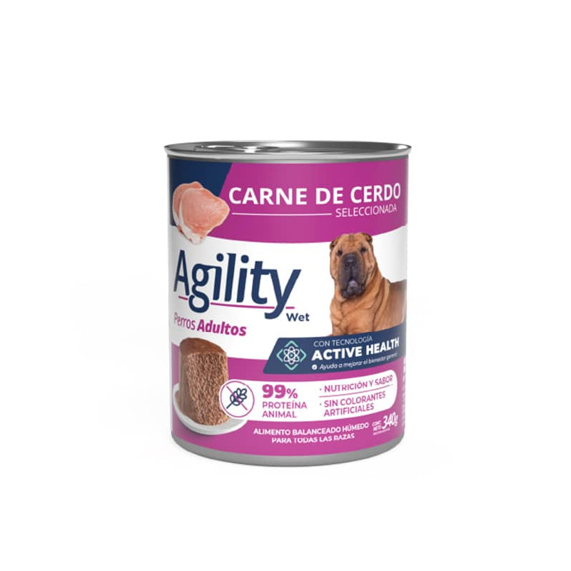 AGILITY ADULTOS LATA CARNE DE CERDO