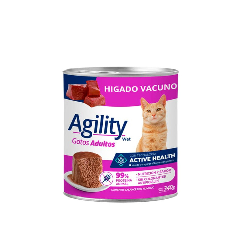 AGILITY LATA GATO ADULTO HÍGADO DE VACUNO