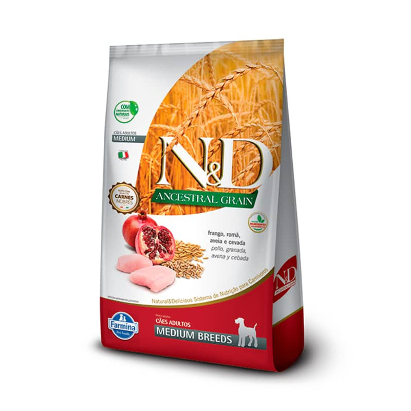 N&D ANCESTRAL GRAIN ADULT MEDIUM - FRANGO