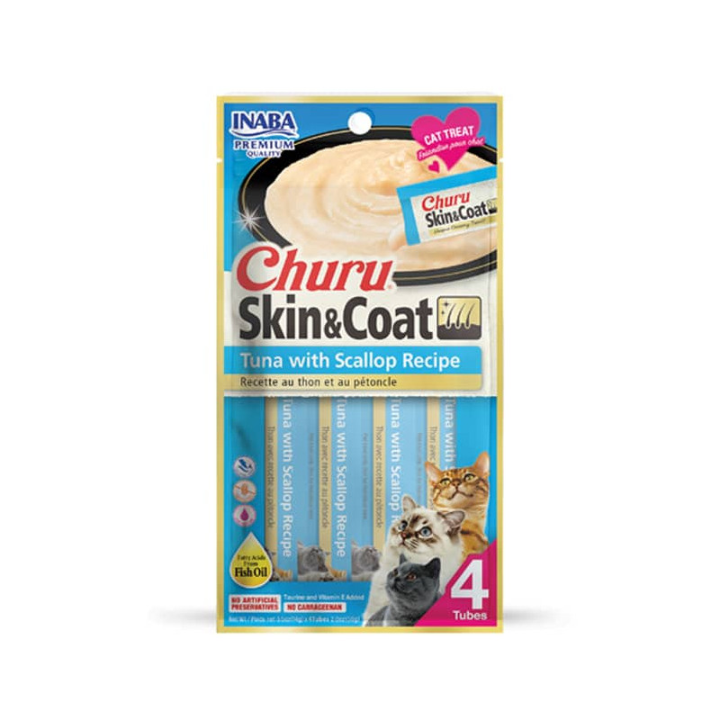 CIAO CHURU™ SKIN & COAT TUNA AND SCALLOP - 4 PK