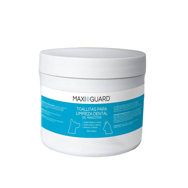 MAXIGUARD TOALLITAS PARA LIMPIEZA DENTAL MASCOTAS