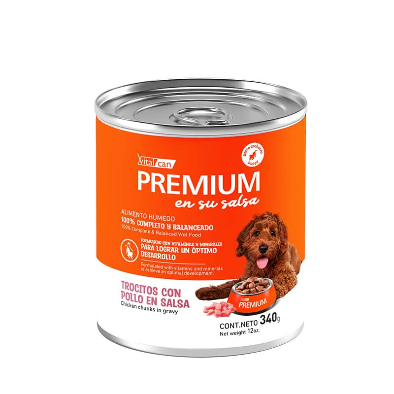 VITALCAN PREMIUM EN SU SALSA - PERRO CACHORRO - POLLO