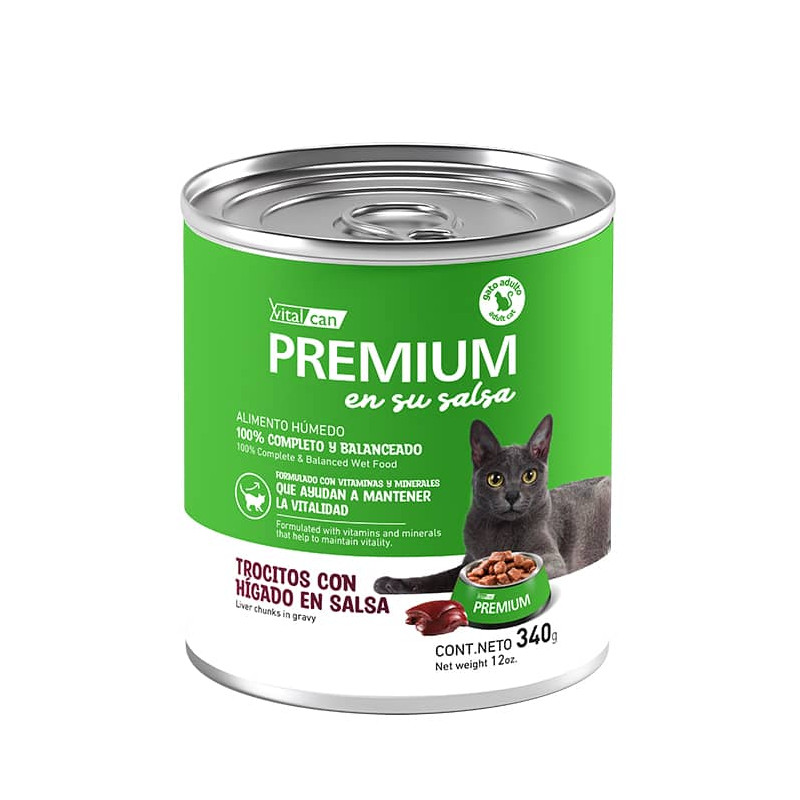 VITALCAN PREMIUM EN SU SALSA - GATO ADULTO - HÍGADO