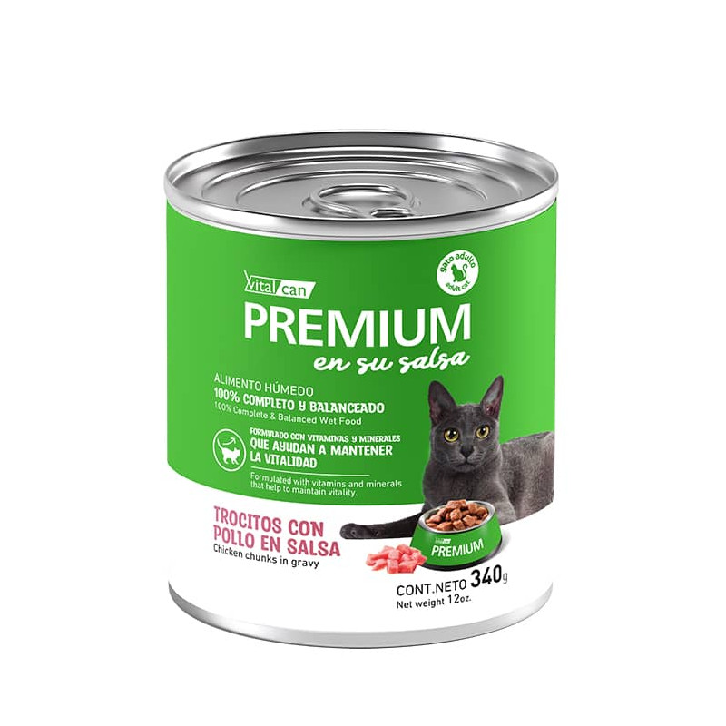 VITALCAN PREMIUM EN SU SALSA - GATO ADULTO - POLLO