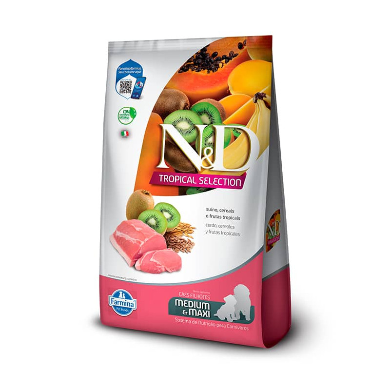 N&D TROPICAL CANINE PUPPY MEDIUM - CERDO