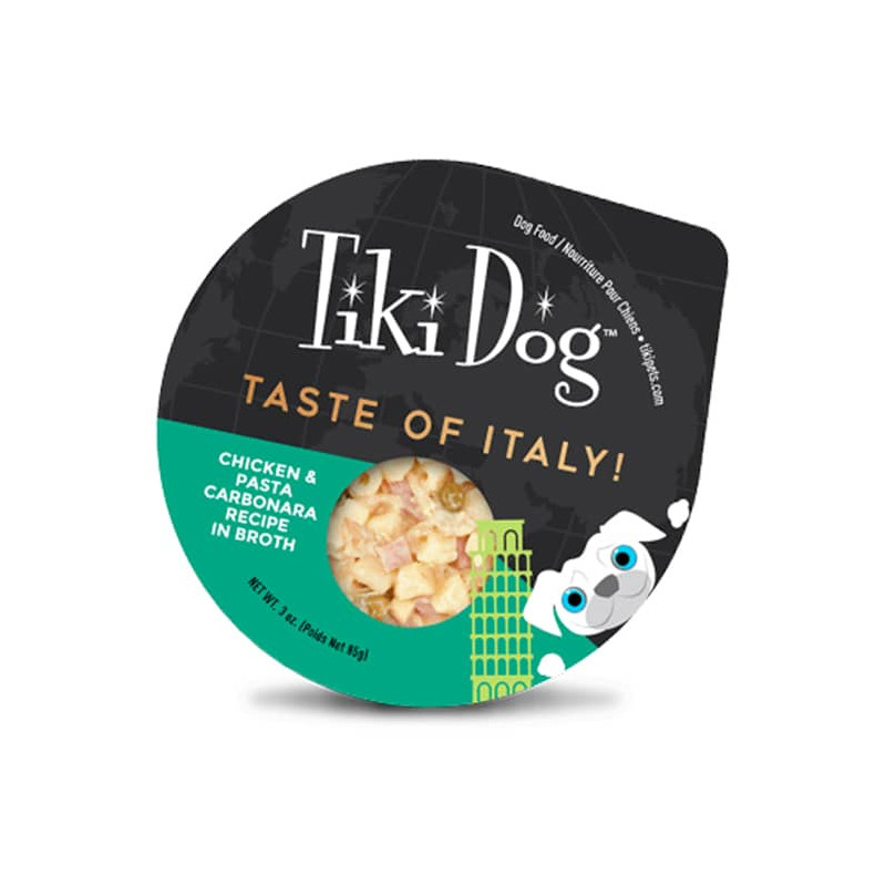 TIKI DOG™ TASTE OF THE WORLD CHICKEN & PASTA CARBONARA RECIPE