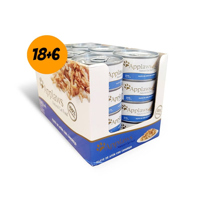 APPLAWS LATA DE FILETE DE ATUN-CANGREJO CON CALDITO 18 + 6 latas