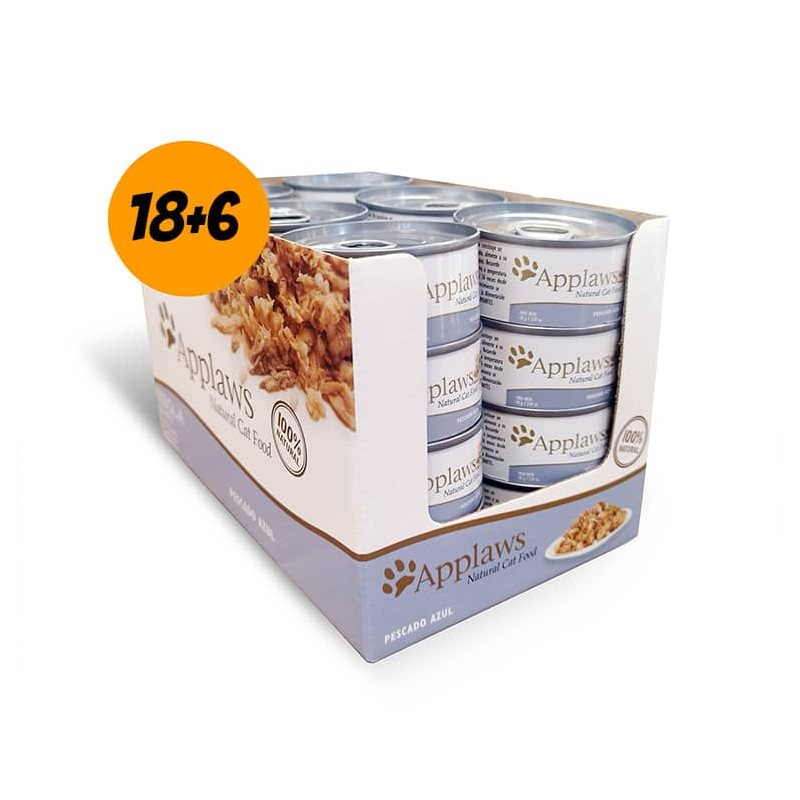 APPLAWS LATA PESCADO AZUL CON CALDITO 20+4