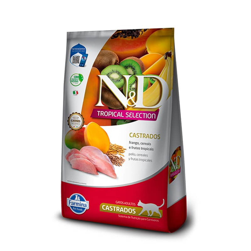 N&D TROPICAL FELINE ADULT CASTRADOS - FRANGO