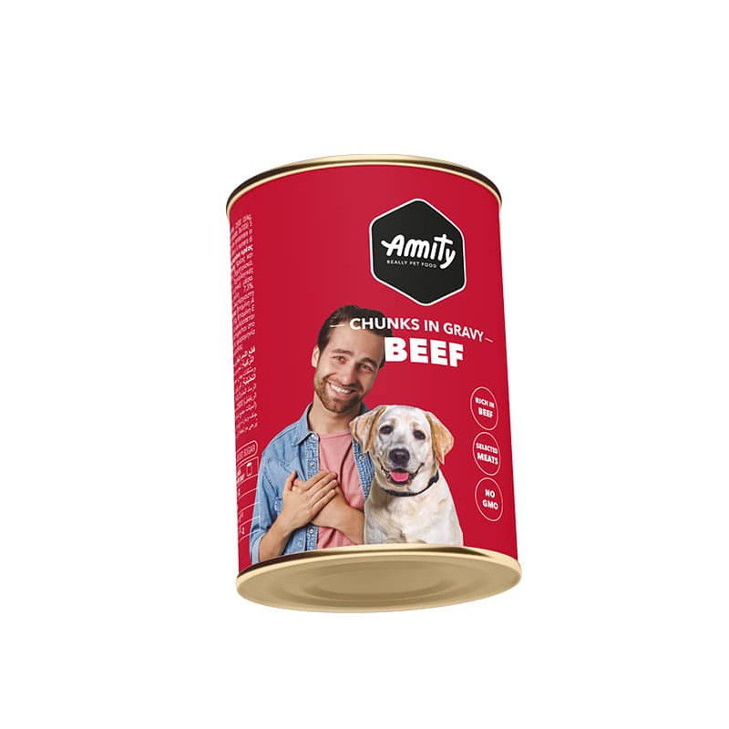 AMITY DOG BEEF CHUNKS IN GRAVY