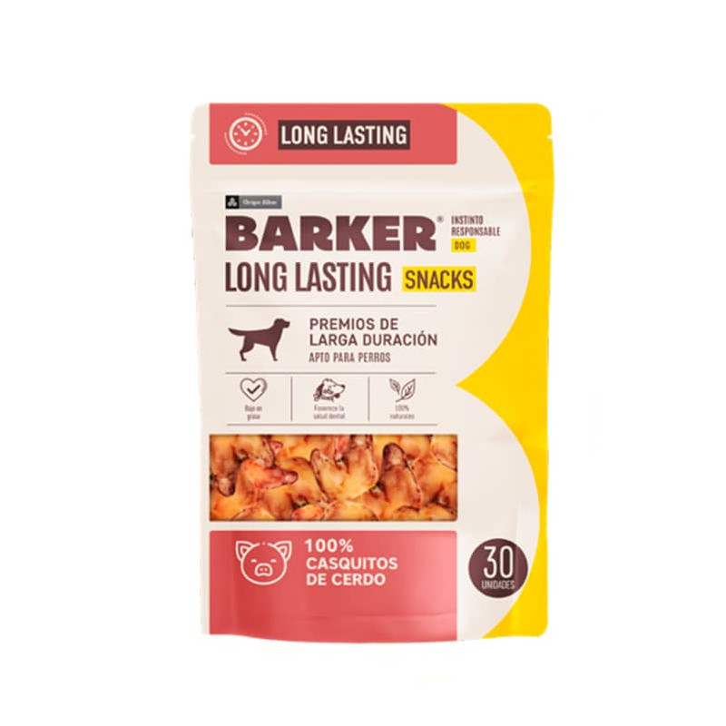 BARKER LONG LASTING SNACKS CASQUITOS DE CERDO