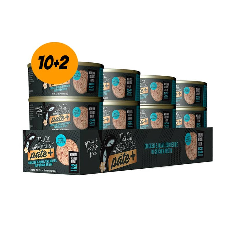 TIKI CAT® AFTER DARK® PÂTÉ CHICKEN & QUAIL EGG RECIPE -pack 12 latas