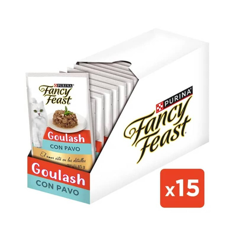 FANCY FEAST GOULASH PAVO POUCH - pack 15