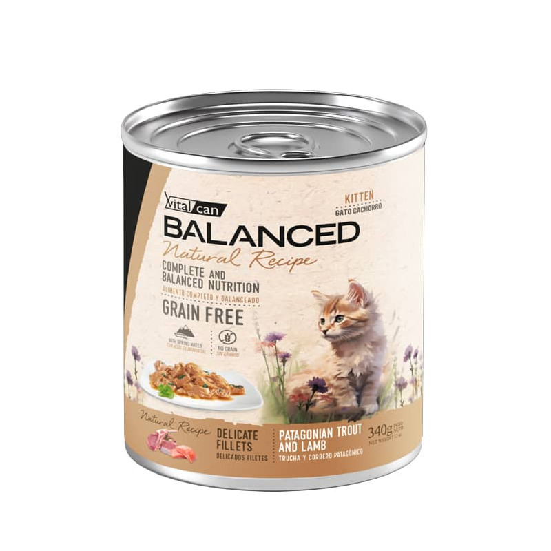 BALANCED NATURAL RECIPE FILETES TRUCHA Y CORDERO - KITTEN