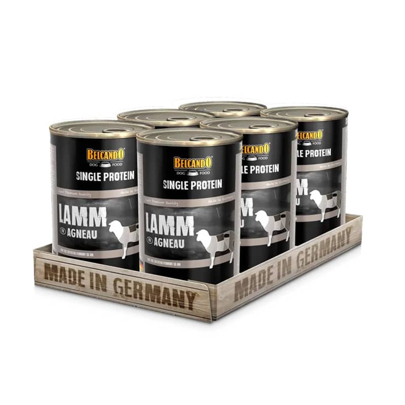 BELCANDO LATA SINGLE PROTEIN CORDERO 400 G - PACK 6 LATAS