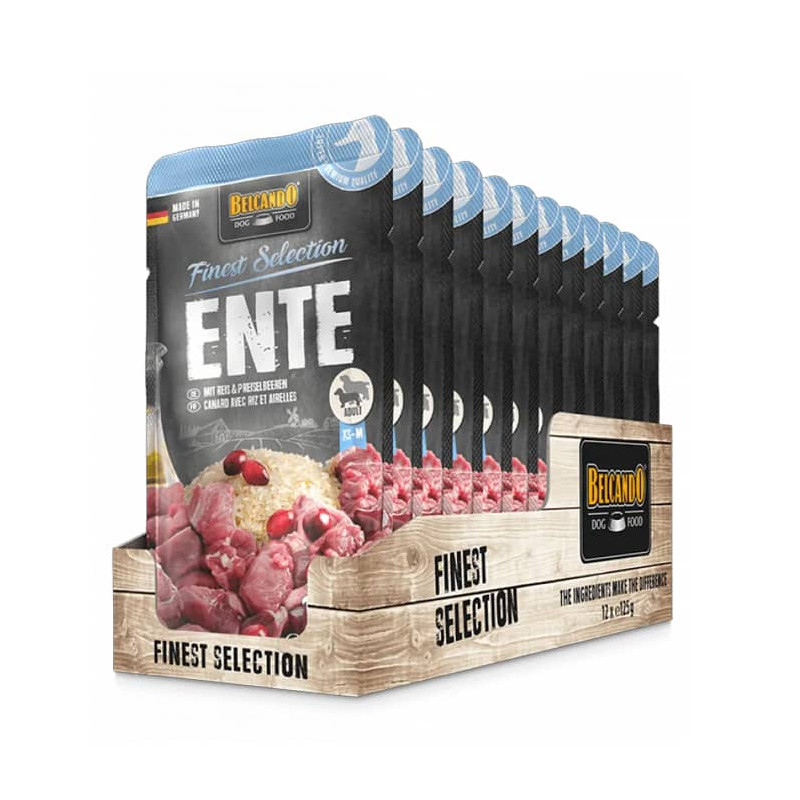 BELCANDO ENTE POUCH - PATO CON ARROZ Y ARÁNDANOS 125 G - PACK 12