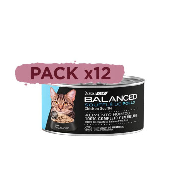 BALANCED SOUFFLÉ DE POLLO - GATO ADULTO 85 G -PACK 12 LATAS