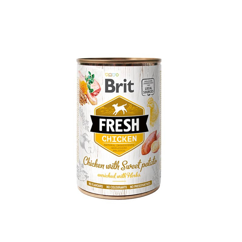 BRIT FRESH LATA CHICKEN WITH SWEET POTATO 400 G